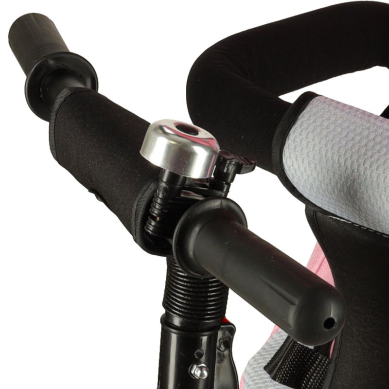 Rowerek trójkołowy Trike Fix V3 rower spacerówka 3w1 obracany 360 wolne koło różowy - obrazek 13