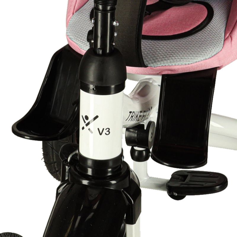 Rowerek trójkołowy Trike Fix V3 rower spacerówka 3w1 obracany 360 wolne koło różowy - obrazek 8