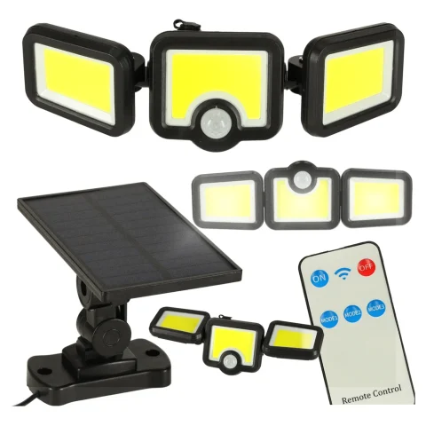 Lampa solarna LED 3w1 z czujnikiem ruchu zmierzchu