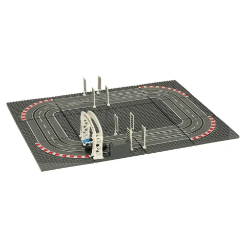 Tor samochodowy wyścigowy policyjny elektryczny + 2 auta klocki konstrukcyjne GD-01