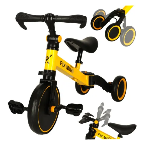 Rowerek biegowy Trike Fix Mini rower wielofunkcyjny 3w1 żółty