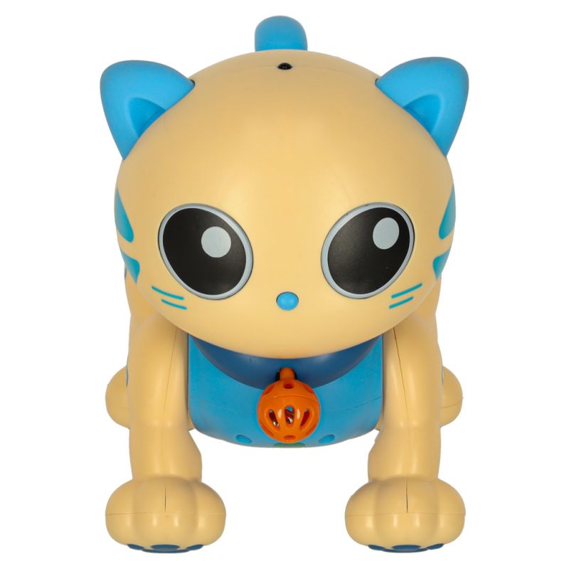 Kot kotek interaktywny zdalnie sterowany na pilota RC robot skacze niebieski - obrazek 3