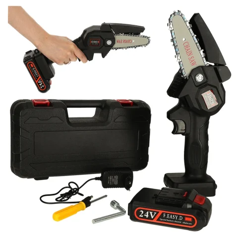 Piła łańcuchowa ręczna pilarka USB w walizce