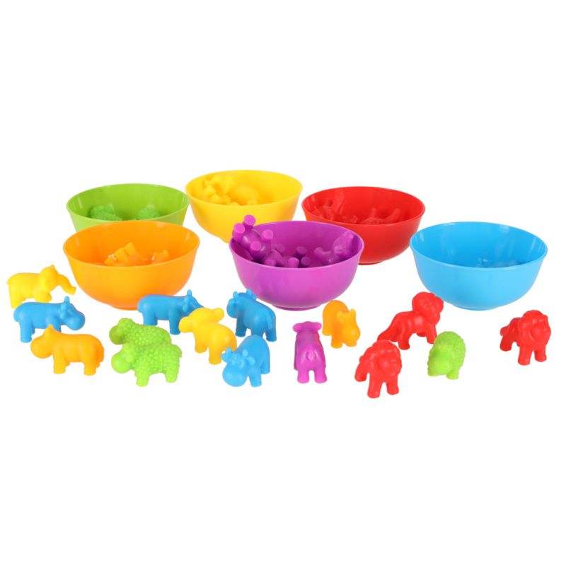 Zwierzęta safari edukacyjne nauka liczenia montessori 36el. - obrazek 4