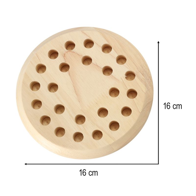 Gra logiczna pamięciowa memory chińczyk dopasuj kolory drewniana - obrazek 6