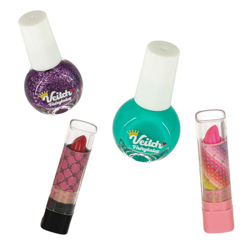 Kosmetyki do makijażu make up lakiery kosmetyczka spódniczka zestaw 22 elementy - obrazek 9