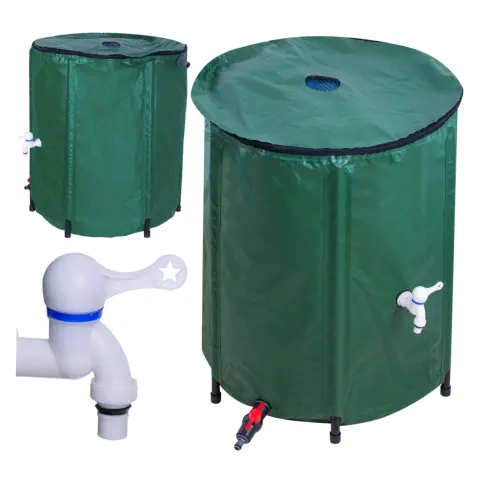 Pojemnik LUARO zbiornik na deszczówkę z kranem beczka na wodę deszczową składana 500 litrów