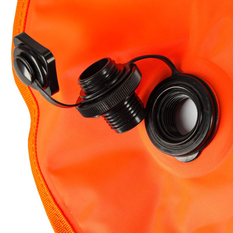 Bojka do pływania boja asekuracyjna ratunkowa pływacka sucha kieszeń gwizdek 28l - obrazek 10