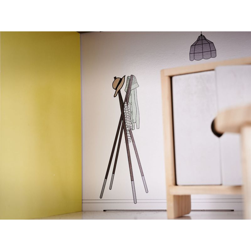 Domek dla lalek drewniany mebelki 70cm szary - obrazek 16