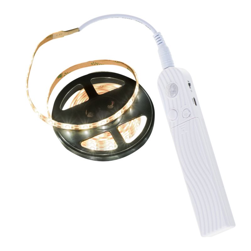 Taśma LED na baterie USB czujnik ruchu 2M ciepły biały - obrazek 6