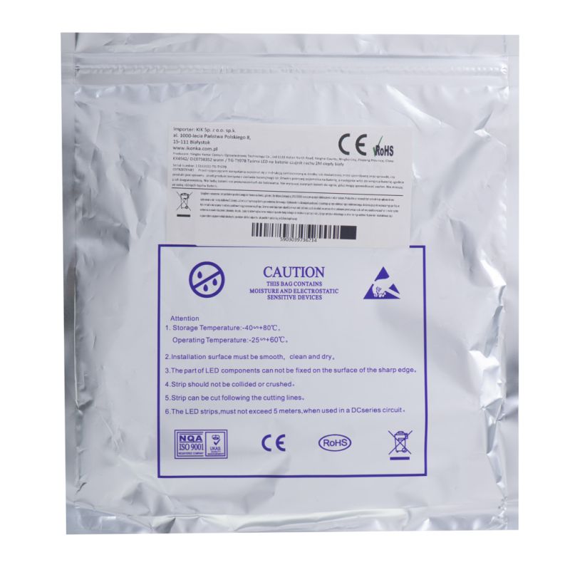 Taśma LED na baterie USB czujnik ruchu 2M ciepły biały - obrazek 9