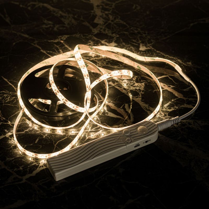 Taśma LED na baterie USB czujnik ruchu 2M ciepły biały - obrazek 10
