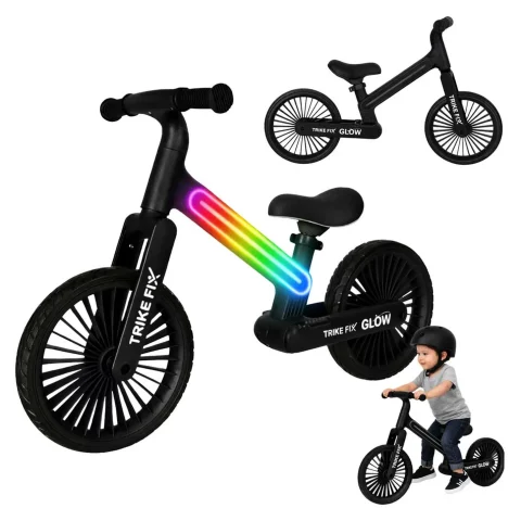 Rowerek biegowy Trike Fix Glow LED czarny