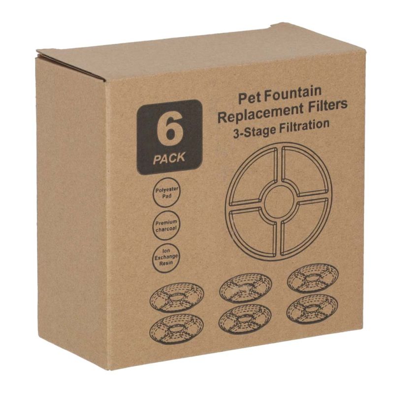 Filtry wymienne do poidełka fontanny dla psa kota zwierząt zestaw 6 sztuk - obrazek 9