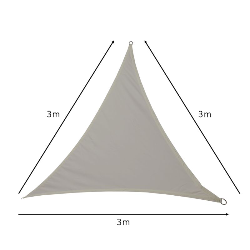 Żagiel przeciwsłoneczny LUARO ogrodowy tarasowy wodoodporny 3x3x3m trójkąt szary - obrazek 10