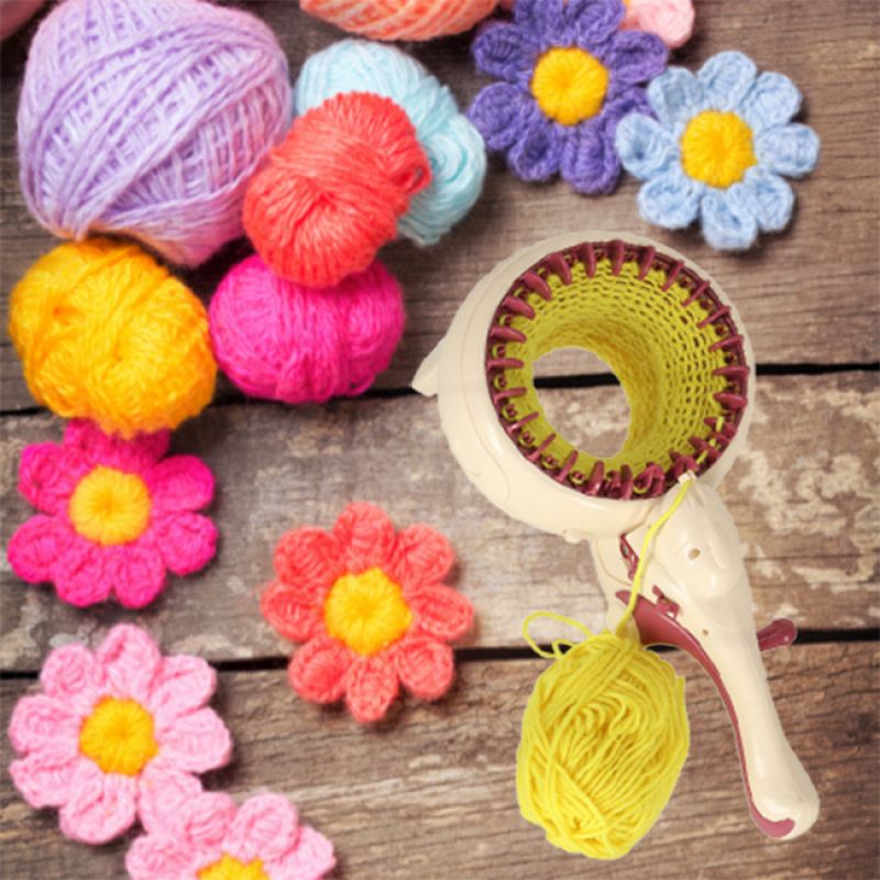 Maszyna do tkania robienia na drutach zestaw nici + akcesoria - obrazek 2