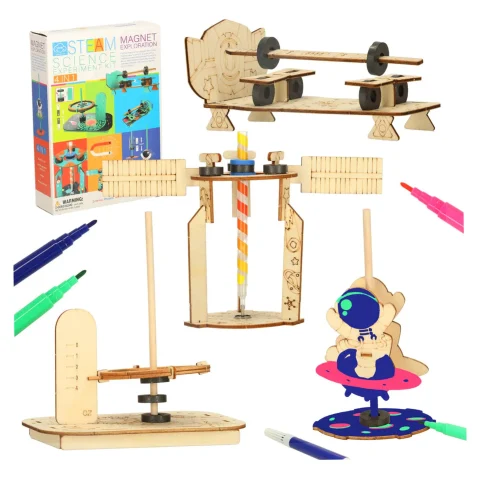 Zestaw edukacyjny do eksperymentów naukowych magnetycznych DIY 4w1