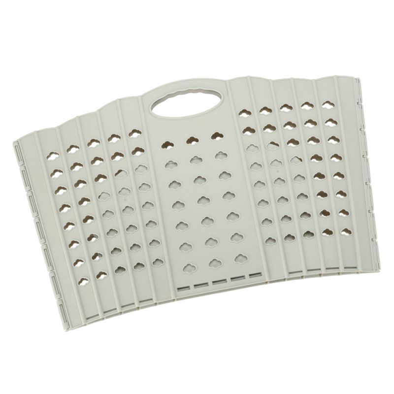 Kosz na zakupy pranie składany organizer łazienkowy z uchwytem szary - obrazek 6