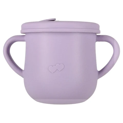 Naczynia silikonowe dla dzieci niemowląt krab zestaw 9 elementów fioletowy