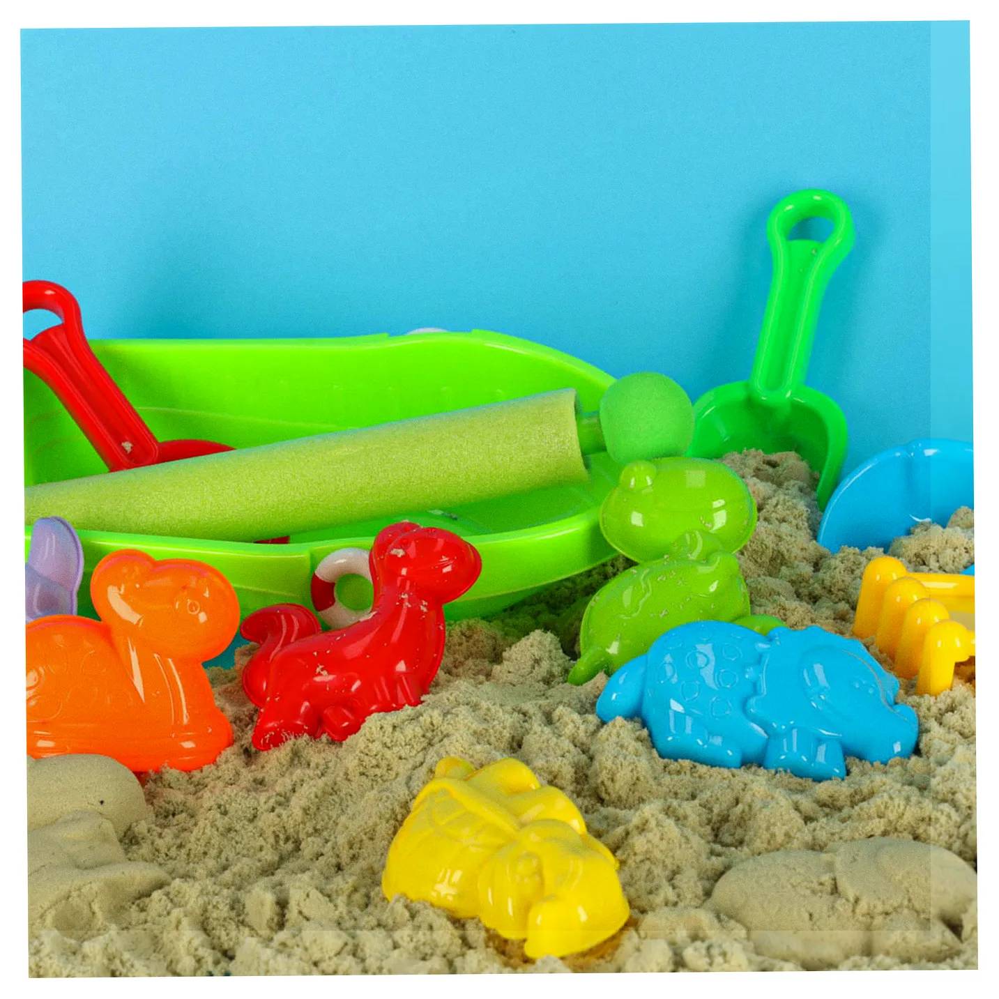 Statek łódka z akcesoriami foremkami do piasku wody foremki + sikawka strzykawka 12el. - obrazek 10