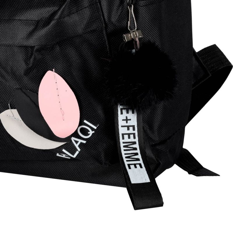 Plecak szkolny młodzieżowy jednokomorowy czarny - obrazek 8