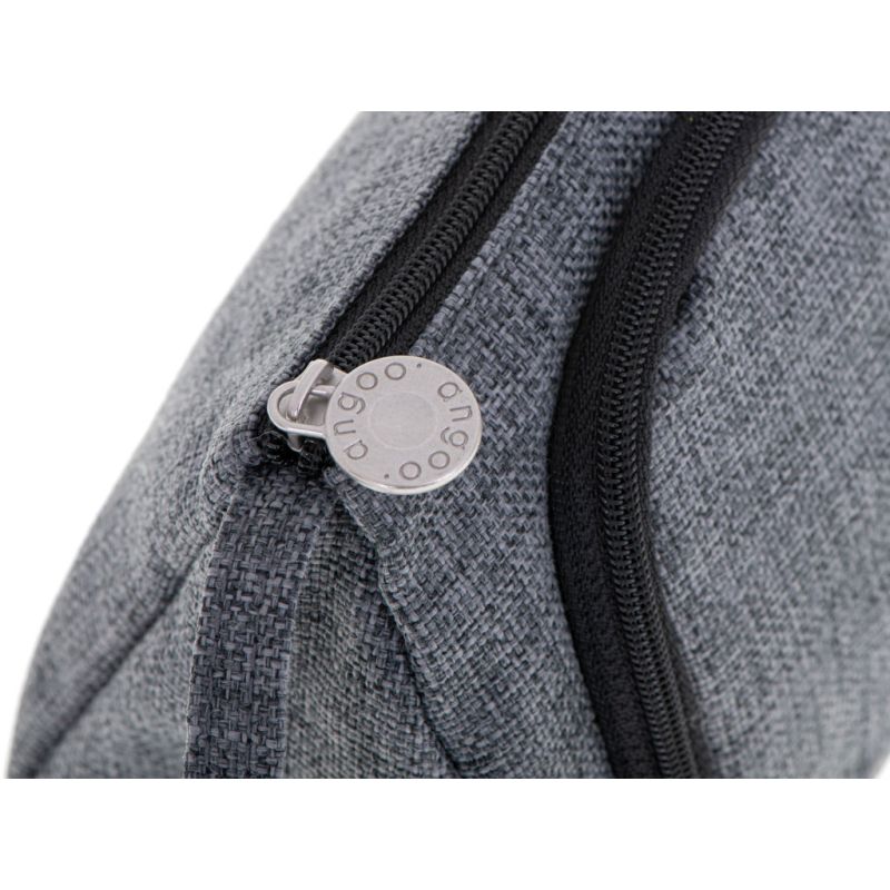 Piórnik szkolny dwukomorowy saszetka kosmetyczka rozkładany 3w1 szary - obrazek 8