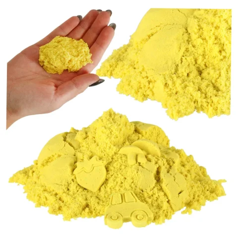 Piasek sensoryczny dla dzieci 1kg w woreczku żółty