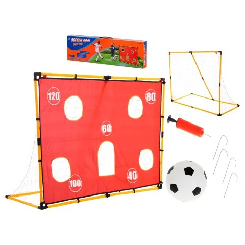 Bramka piłkarska treningowa z siatką + mata celownicza + piłka