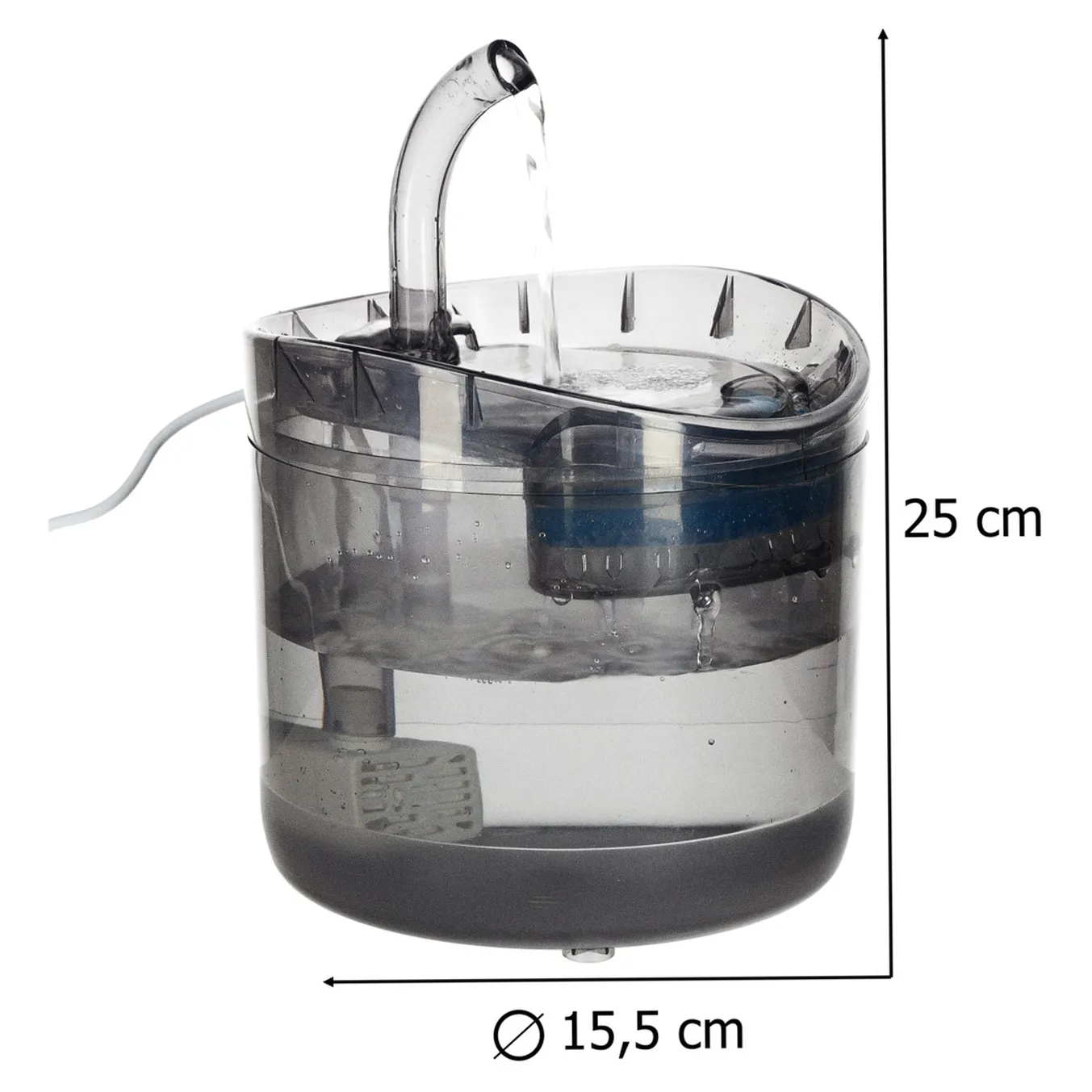 Poidełko fontanna dla psa kota zwierząt automatyczne poidło USB 1,8l filtr czyszczący - obrazek 11