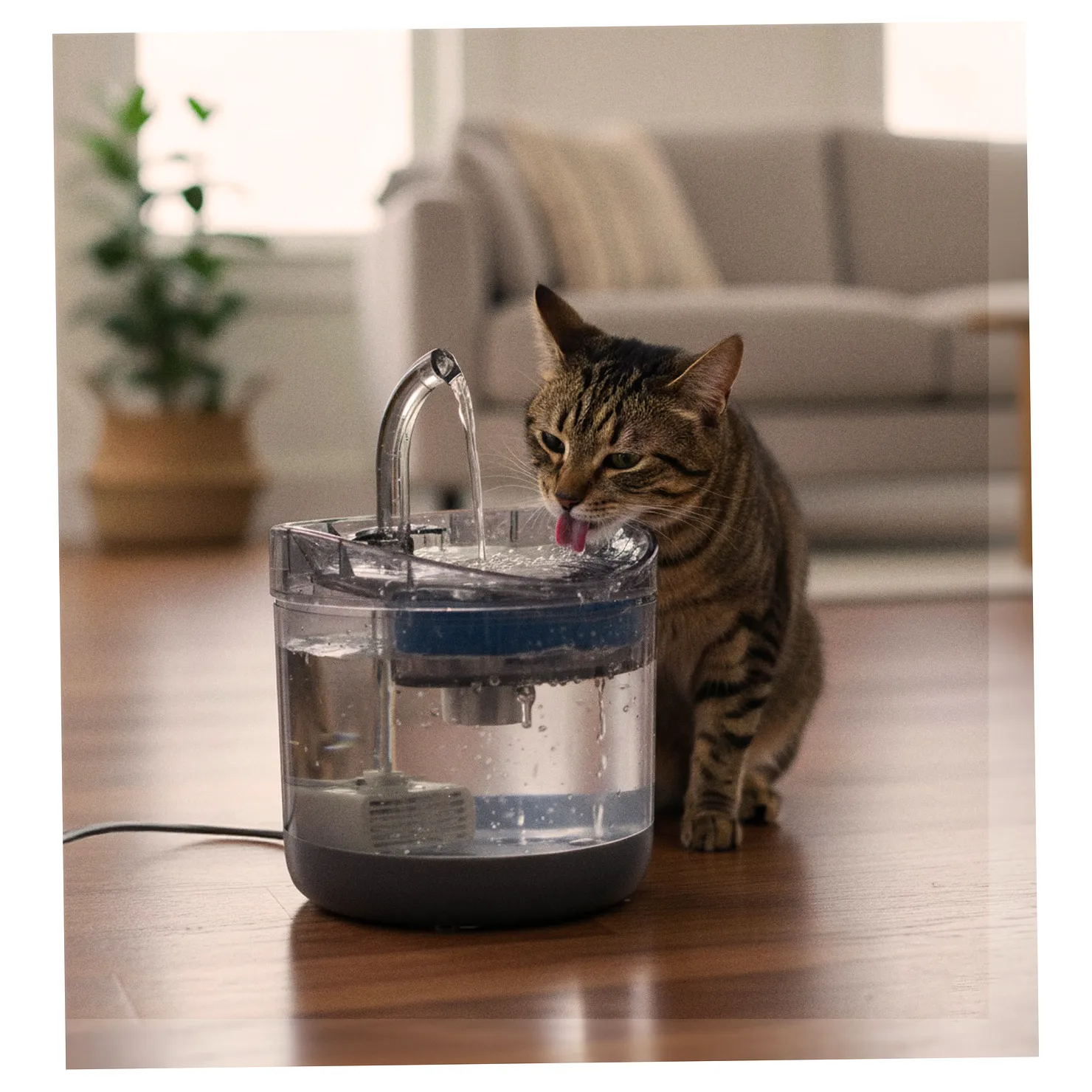 Poidełko fontanna dla psa kota zwierząt automatyczne poidło USB 1,8l filtr czyszczący - obrazek 13