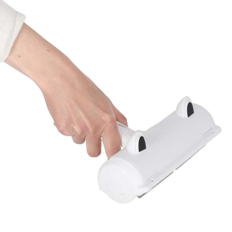 Szczotka wałek rolka do czyszczenia sierści z ubrań tapicerki biała niebieska - obrazek 7