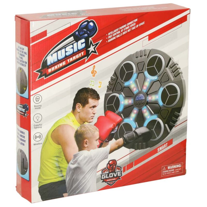 Tarcza bokserska treningowa na ścianę trenażer muzyka Bluetooth LED USB - obrazek 13