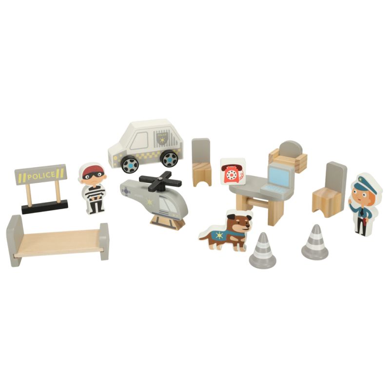 Parking drewniany garaż komisariat policji tor + radiowóz helikopter - obrazek 6