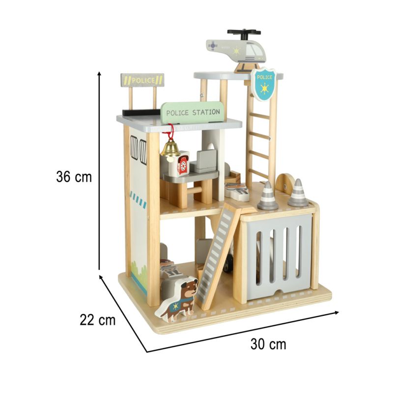 Parking drewniany garaż komisariat policji tor + radiowóz helikopter - obrazek 7
