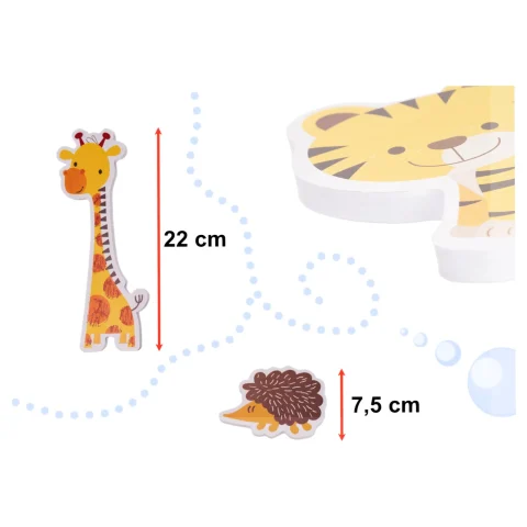 Zabawka do kąpieli wanny wodna dla dzieci naklejki piankowe zwierzątka 18 el.