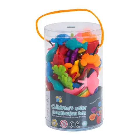 Zwierzęta safari edukacyjne nauka liczenia montessori 36el.