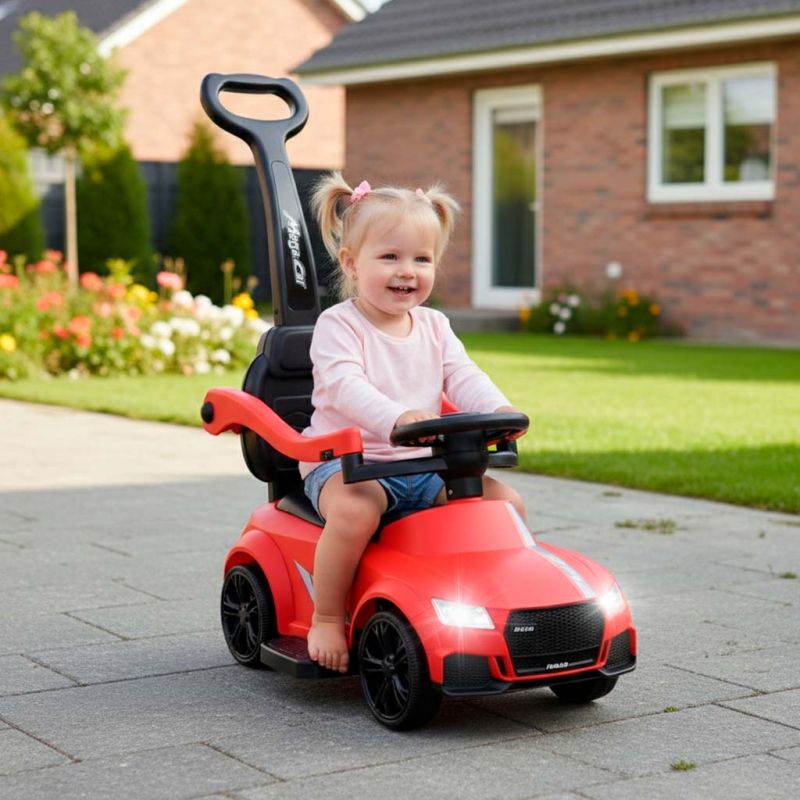 Jeździk pchacz samochód 3w1 z dźwiękiem światłami czerwony - obrazek 7