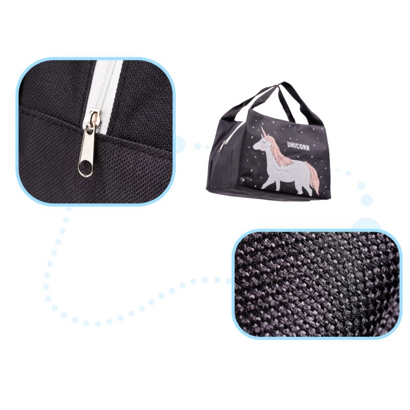 Torba termiczna na lunch jedzenie śniadaniowa izolacyjna jednorożec - obrazek 2