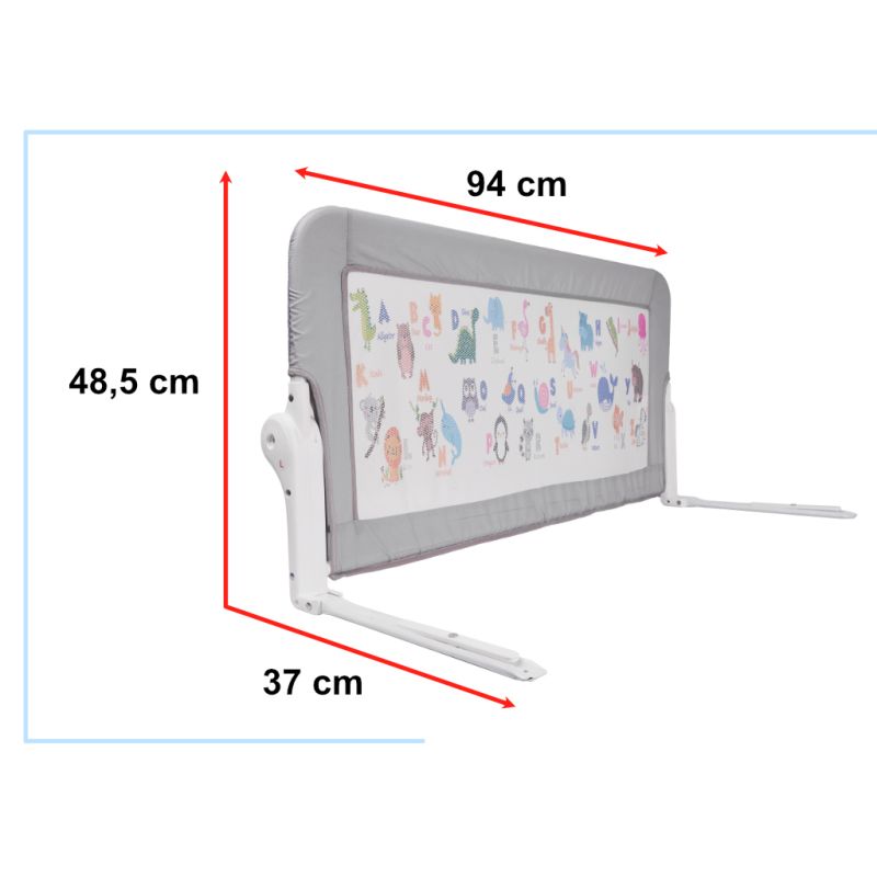 Barierka osłona ochronna do łóżka otwierana 90cm zwierzęta - obrazek 3