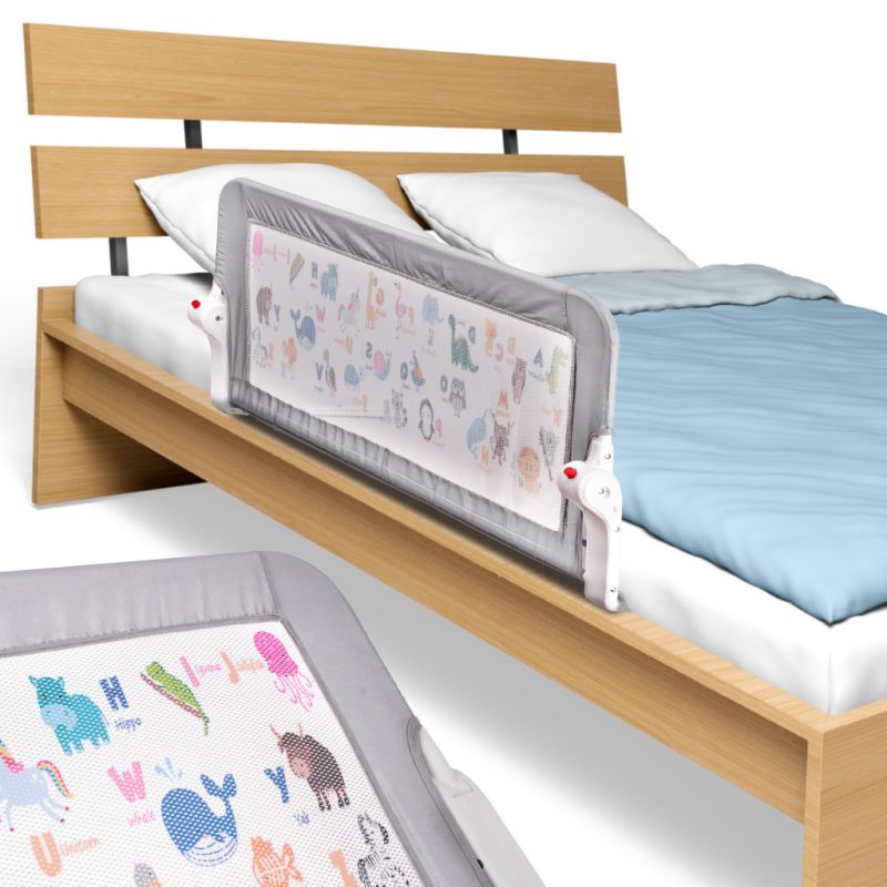 Barierka osłona ochronna do łóżka otwierana 90cm zwierzęta - obrazek 5