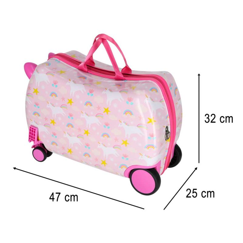 Walizka podróżna dla dzieci na kółkach bagaż podręczny jednorożec - obrazek 13