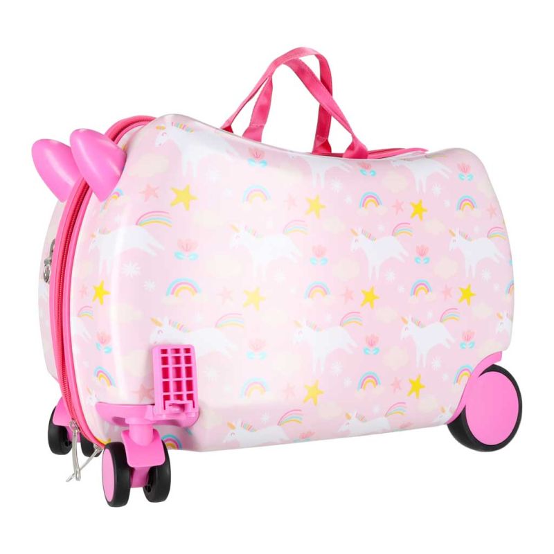 Walizka podróżna dla dzieci na kółkach bagaż podręczny jednorożec - obrazek 3