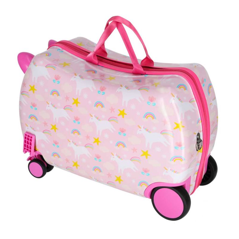 Walizka podróżna dla dzieci na kółkach bagaż podręczny jednorożec - obrazek 4