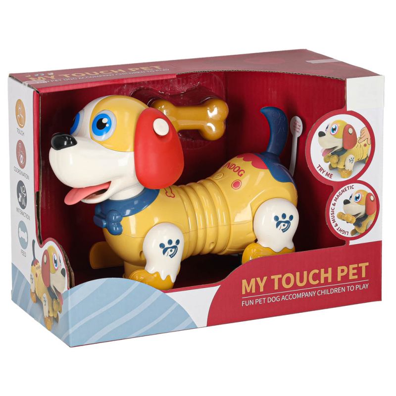 Pies piesek interaktywny z kością robot reaguje na dotyk - obrazek 11