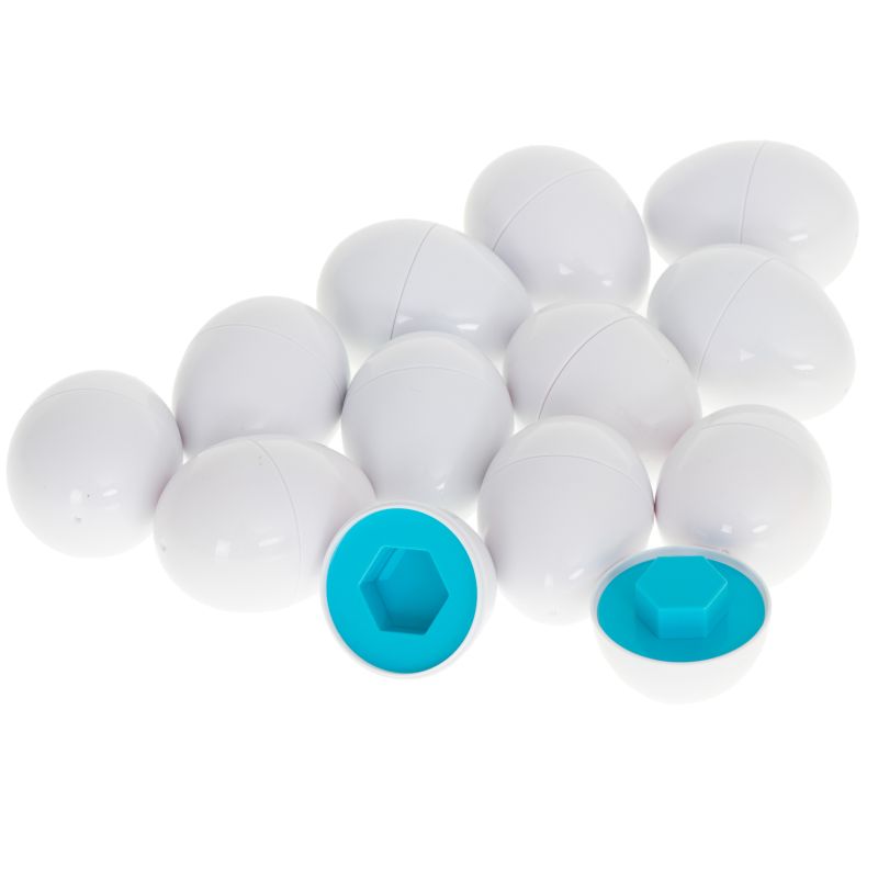 Układanka edukacyjna sorter dopasuj kształty jajka 12 sztuk - obrazek 7