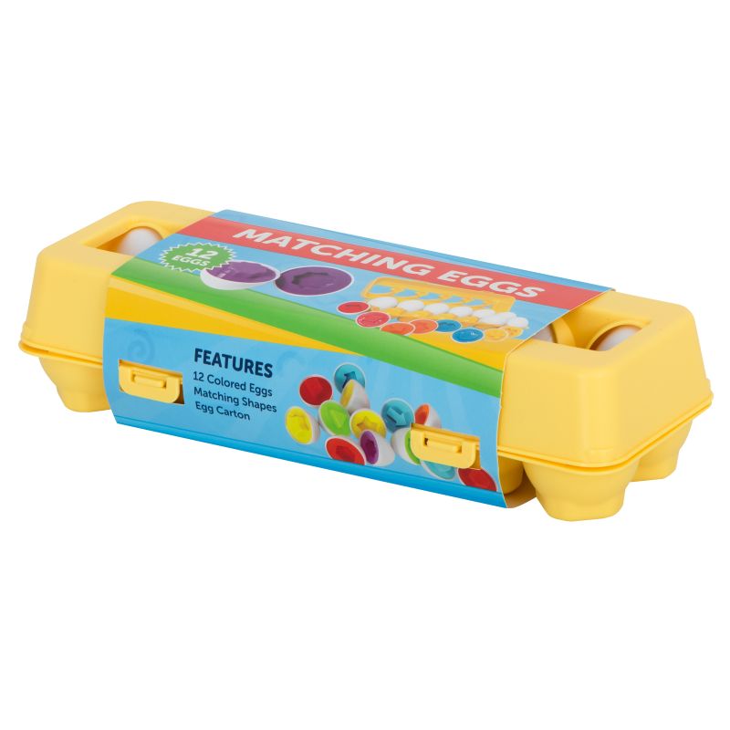 Układanka edukacyjna sorter dopasuj kształty jajka 12 sztuk - obrazek 10