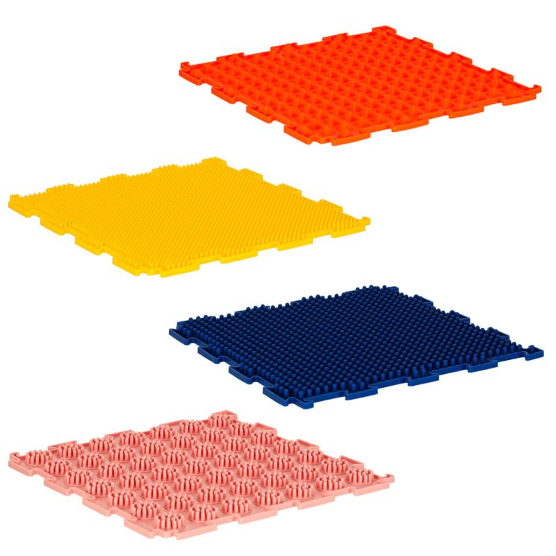 Mata sensoryczna puzzle montessori do masażu stóp 8 elementów kolorowe - obrazek 4