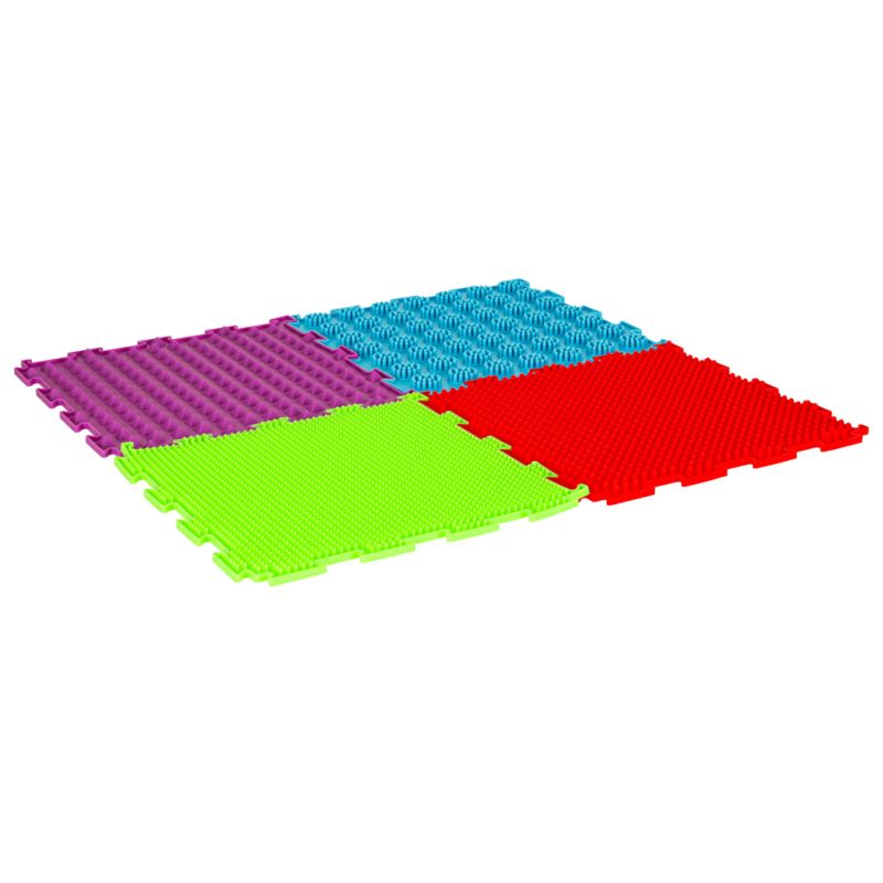 Mata sensoryczna puzzle montessori do masażu stóp 8 elementów kolorowe - obrazek 6