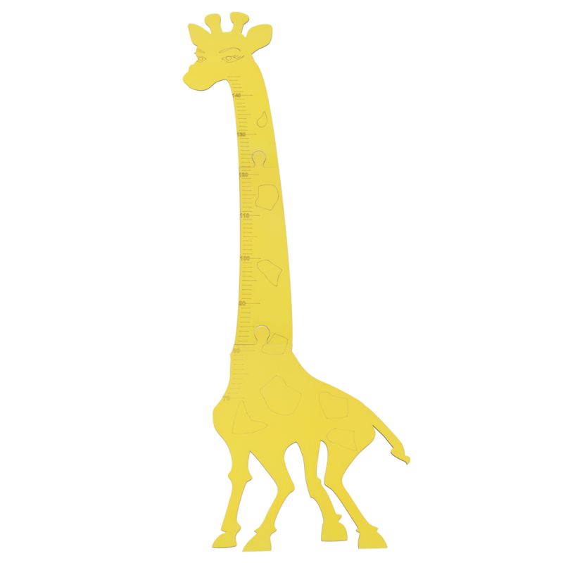 Miarka wzrostu drewniana żyrafa 125 cm żółta - obrazek 2