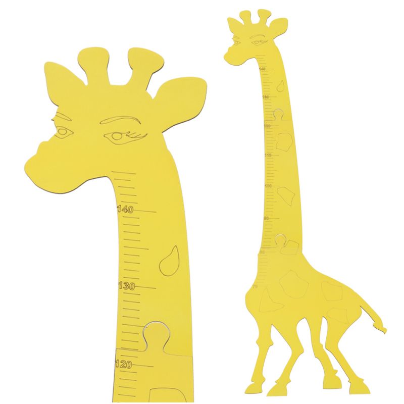 Miarka wzrostu drewniana żyrafa 125 cm żółta - obrazek 3